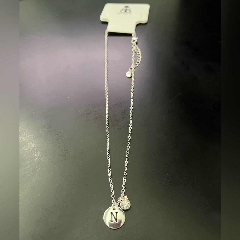 Bansri Silver Initial Pendant Necklace